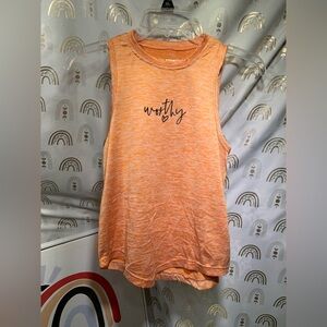 Essentials Vibrant Orange Muscle Tee Upcycled